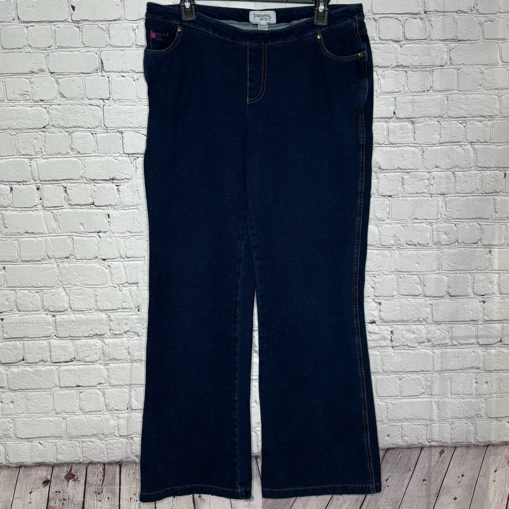 Pajama Jeans Dark Blue Flare Jeans Size L